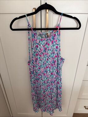 Lilly Pulitzer Aqua, Pink & Teal Skirt Romper